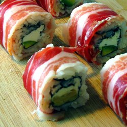 Epischer Sushi-Rolle (mit Speck)