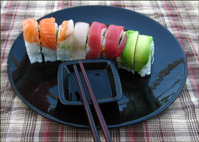 Rezept für Regenbogen-Sushi