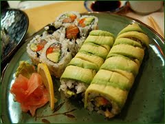 Grüne Rolle (Veganes Sushi)